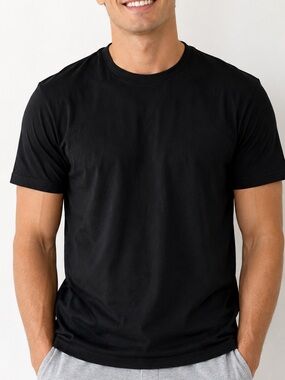 True Classic Men’s Black basic Crew Neck T-Shirt short sleeve size XL NWOT